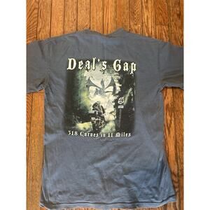 Deal's Gap Motorcycle Resort T shirt Gildan Gray Adult Medium Dragon
